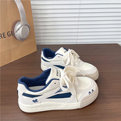 易少年 女ins潮学生丑萌百搭运动休闲德训板鞋 2026早春新款 小白鞋