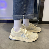 新款 易少年 百搭小白鞋 子2025冬季 学生运动跑步鞋 女ins超火老爹鞋