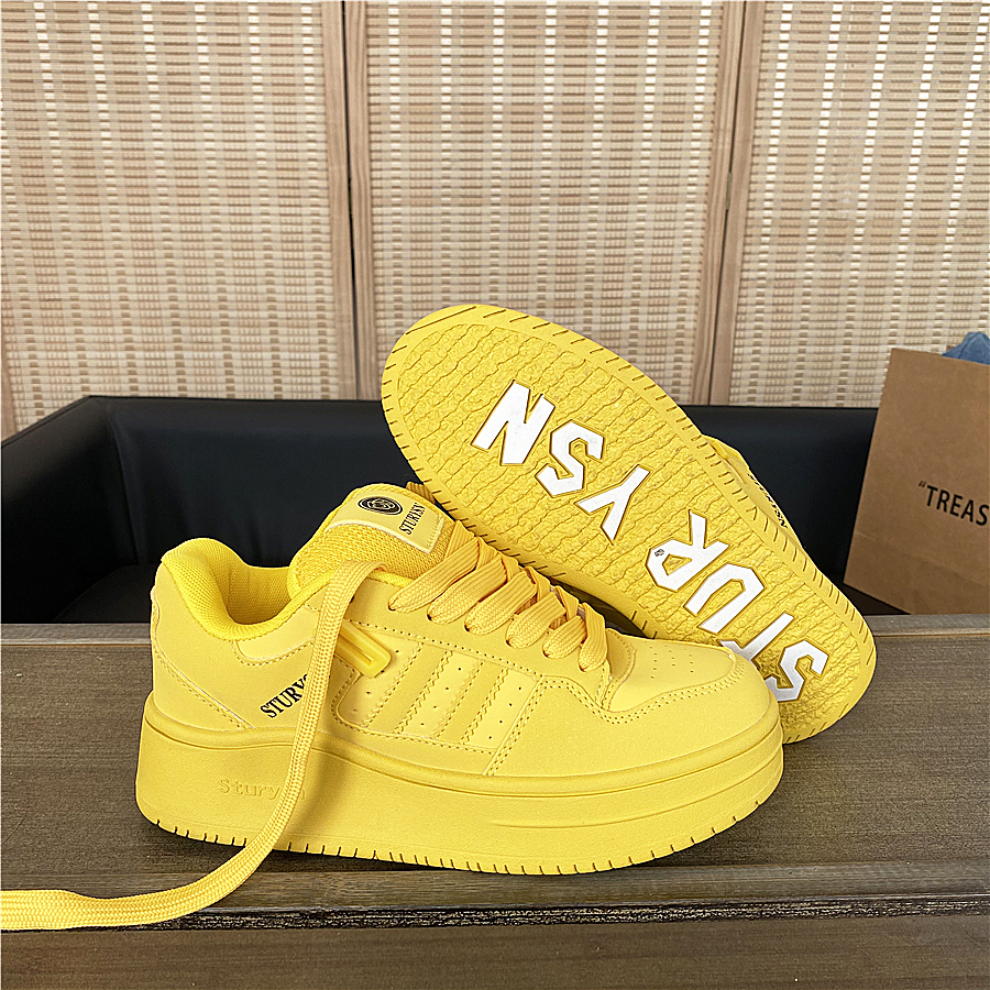 原创厚底增高港风运动休闲板鞋女ins潮2025冬季新款小白鞋面包鞋