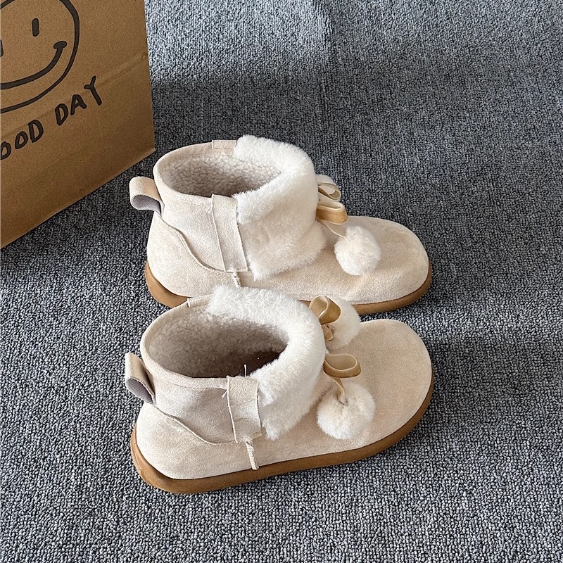 爆款厚底加绒加厚丑萌雪地靴女2025新款百搭棉鞋女保暖防滑靴子女