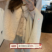 TheDouerr 奶油小熊软乎乎棉花糖羊羔毛马甲软糯保暖上衣