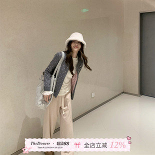 TheDouerr 极简主义双色波点开衫两色入针织衫长袖