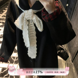 TheDouerr 乖乖女两色毛呢拼袖夹棉大衣中长款大衣外套女