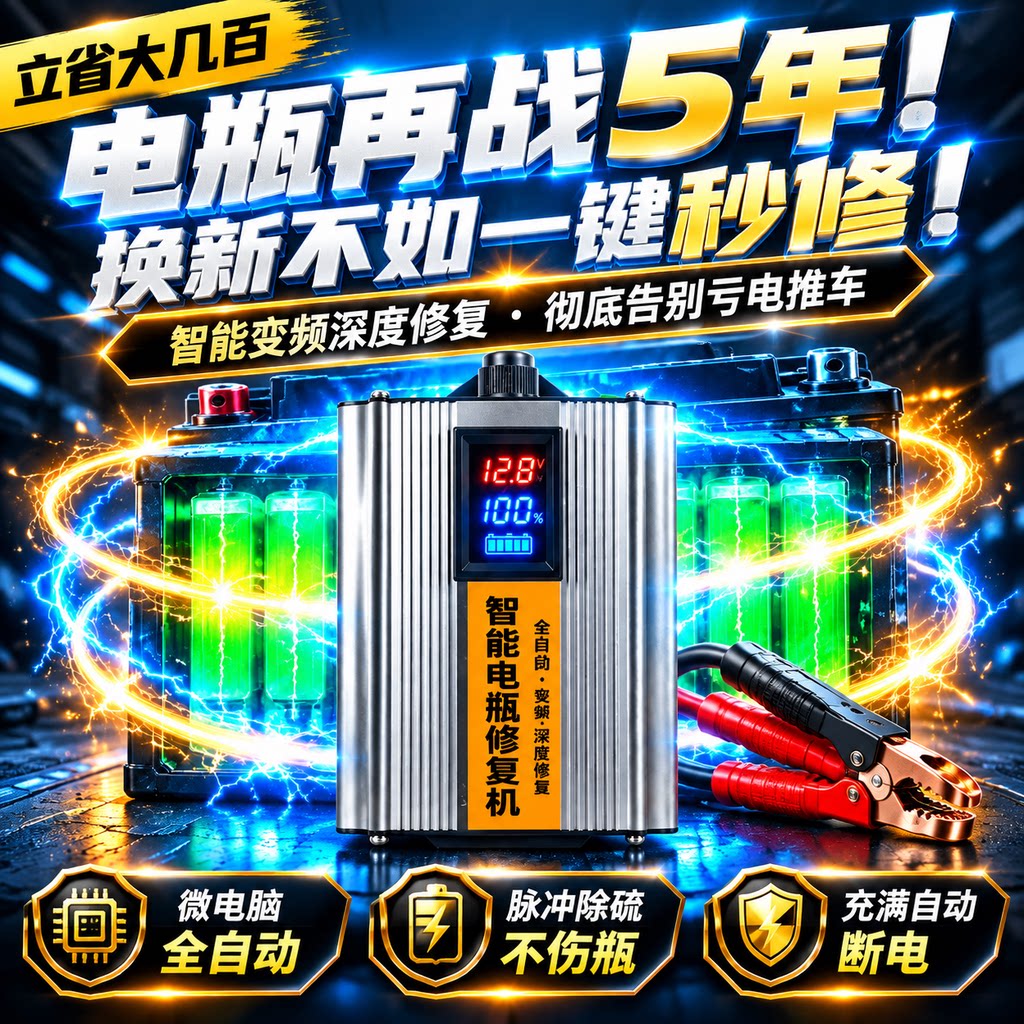 电动车电瓶修复器正品新款全自动电动车专用自动断电智能脉冲激活
