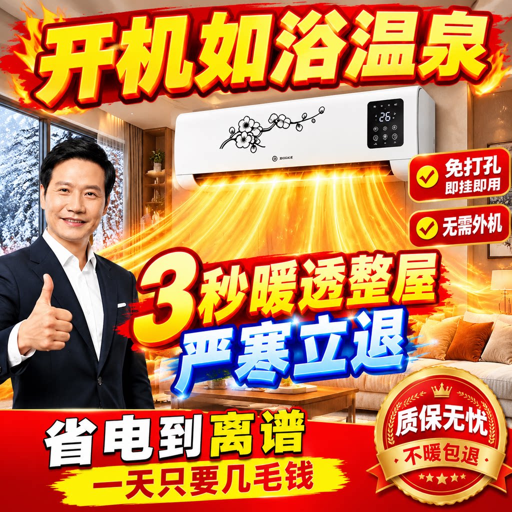 【3秒暖透整屋】冷暖两用无外机一体机空调扇冷暖两用迷你小空调