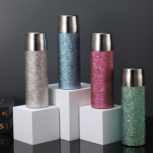 纯钛保温杯双层男女士高档钛杯全纯钛杯子锤纹焖泡茶杯商务礼品