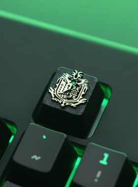 键石MHW怪物猎人世界游戏周边机械键盘锌铝合金金属透光键帽按键