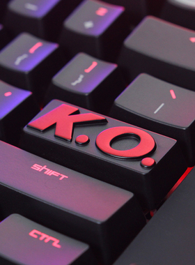 键石街机格斗拳皇KO击倒回车键帽 机械键盘锌铝合金属个性R3高度