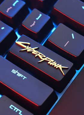 键石 赛博朋克2077游戏实物外设回车键 机械键盘锌铝合金金属键帽