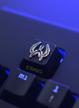 键石CSGO反恐精英游戏周边黑瓜机械键盘锌铝合金金属浮雕键帽按键