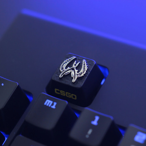 键石CSGO反恐精英游戏周边黑瓜机械键盘锌铝合金金属浮雕键帽按键 - 封面