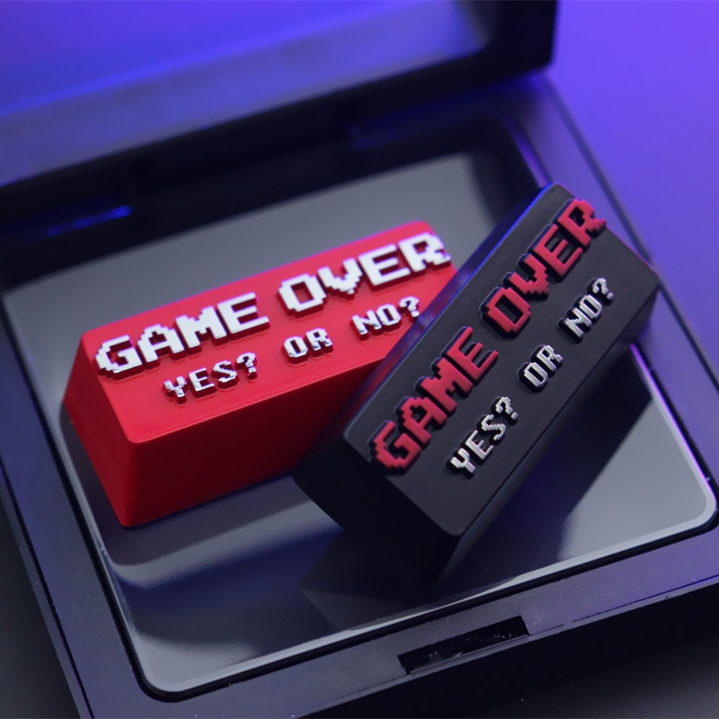 fc任天堂gameover游戏结束 锌铝合金属机械键盘个性回车键帽 键石