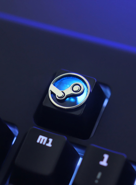 键石STEAM蒸汽平台游戏外设周边logo机械键盘锌铝合金属透光键帽