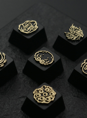 键石黑神话悟空周边金箍六根标志logo机械键盘锌铝合金属个性键帽