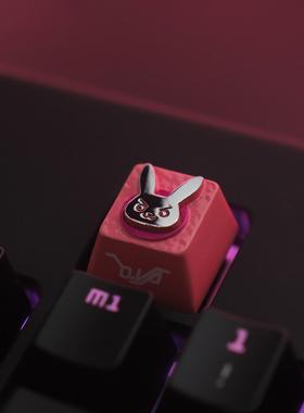 键石OW守望先锋游戏外设周边dva兔子机械键盘锌铝合金属个性键帽