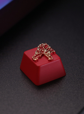 键石CSGO反恐精英周边咆哮机械键盘锌铝合金金属金色个性键帽按键