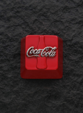 键石可口可乐快乐汽水周边机械键盘锌铝合金金属个性浮雕键帽按键