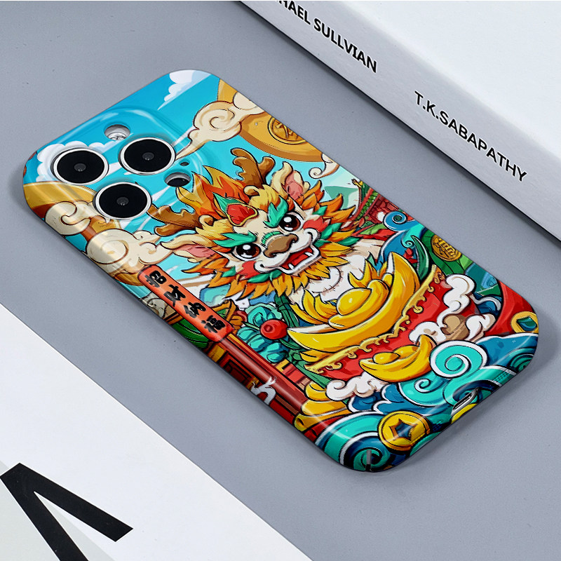 原创国潮中国风貔貅招财进宝手机壳适用iphone15苹果16pro华为mate70荣耀300小米13全包oppo创意vi