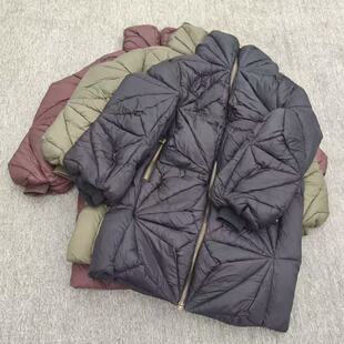 金属拉链中长款保暖羽绒服棉服女冬季隐形连帽高端气质外套