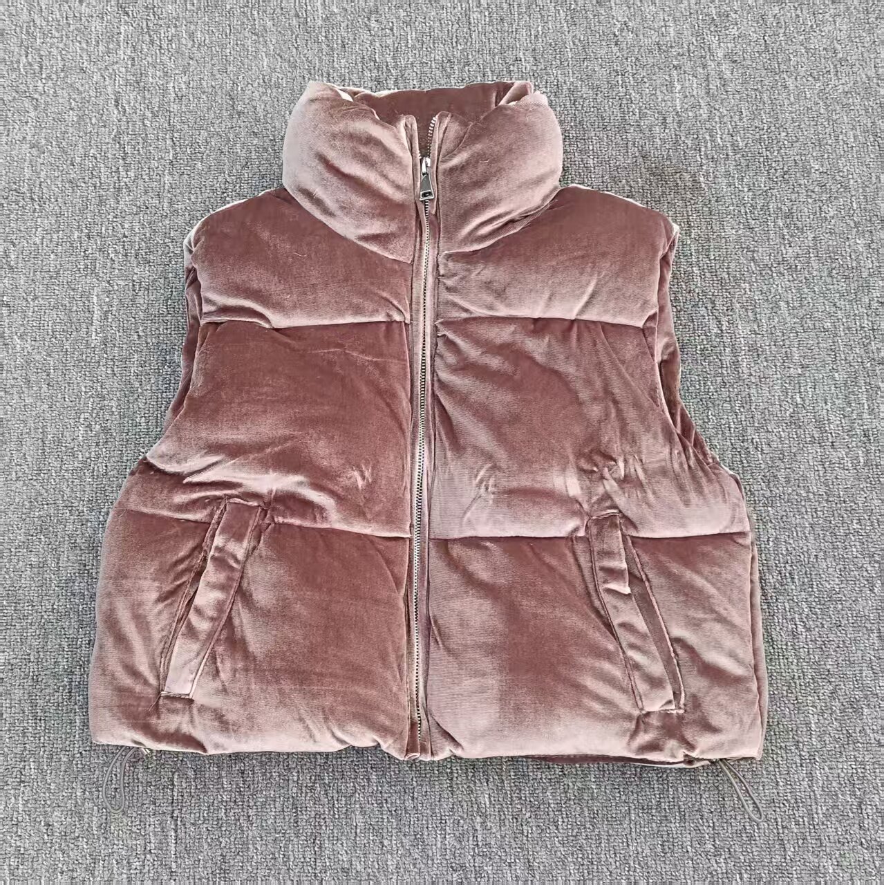 秋冬新款高端丝绒加厚棉马甲女短款立领保暖坎肩背心外套,女装/女士精品,马夹,淘宝优惠券,粉丝福利购,淘宝优惠卷