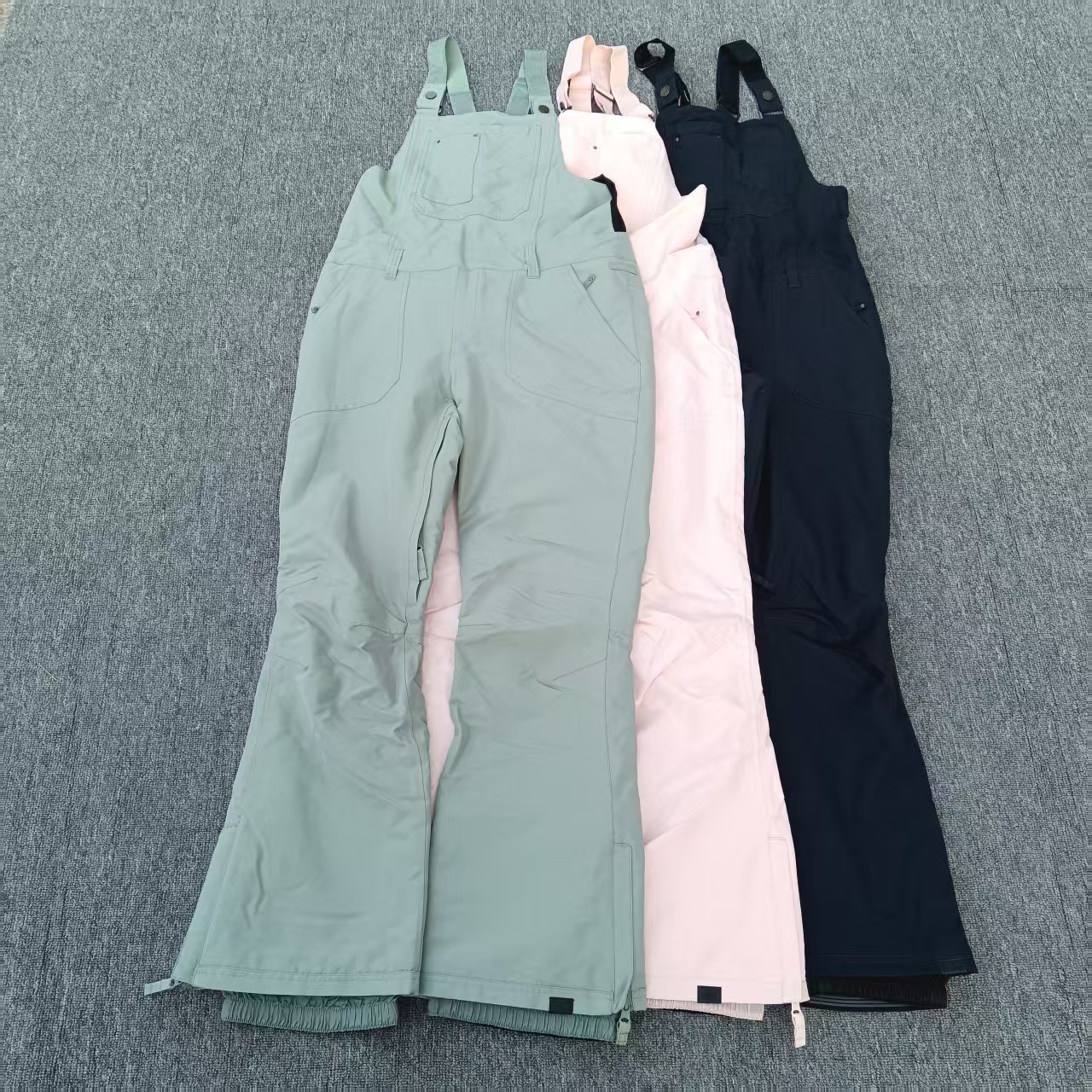 欧美原单女士背带裤单双板雪裤 15K防水 加棉保暖修身显瘦雪裤