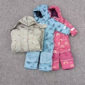 加绒保暖防水透气耐磨抗寒 德单 男女童厚款 30°户外连体滑雪服