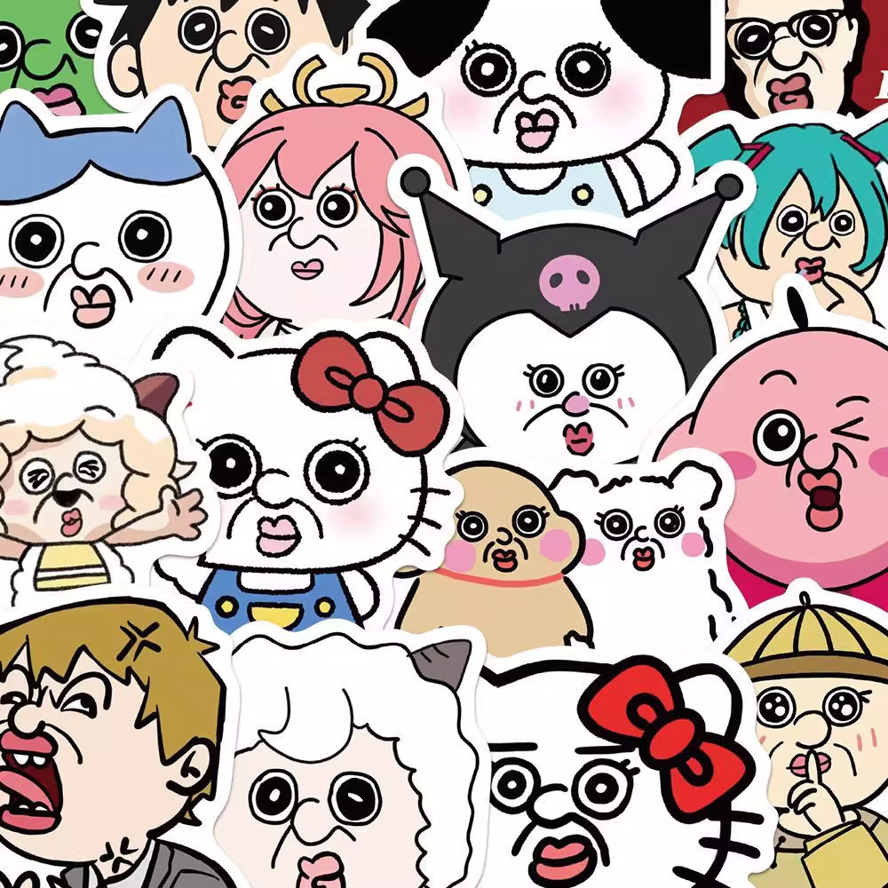 100张卡通邦邦化角色搞笑贴纸