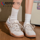 复古厚底透气小白鞋 feiyue 子百搭 女2025春季 新款 飞跃女鞋 德训鞋