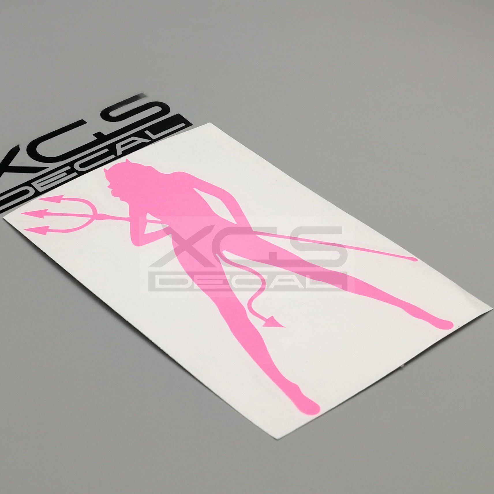 汽摩托机车电动车贴纸三叉戟恶魔女孩个性创意可定制贴花 14*10cm