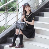 Японская студенческая юбка в складку, форма для школьников, комплект, популярно в интернете, короткий рукав