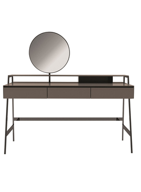 Venere意式轻奢创意旋转镜梳妆台实木不锈钢储物柜设计师款化妆台