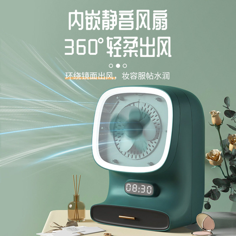 网红款轻柔出风不花妆化妆盒LED灯化妆镜家用大容量化妆品置物架