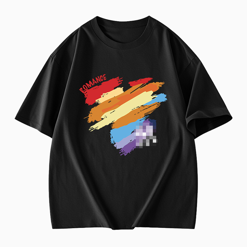 MY2025春夏新款短袖t恤圆领宽松休闲情侣装半袖美式潮流体恤上衣