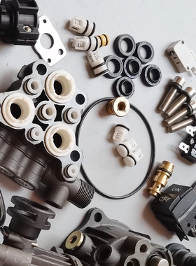 黑骑士A3A7刷车水泵单向阀水封进水接头黑鹿F3F5洗车机泵头配件