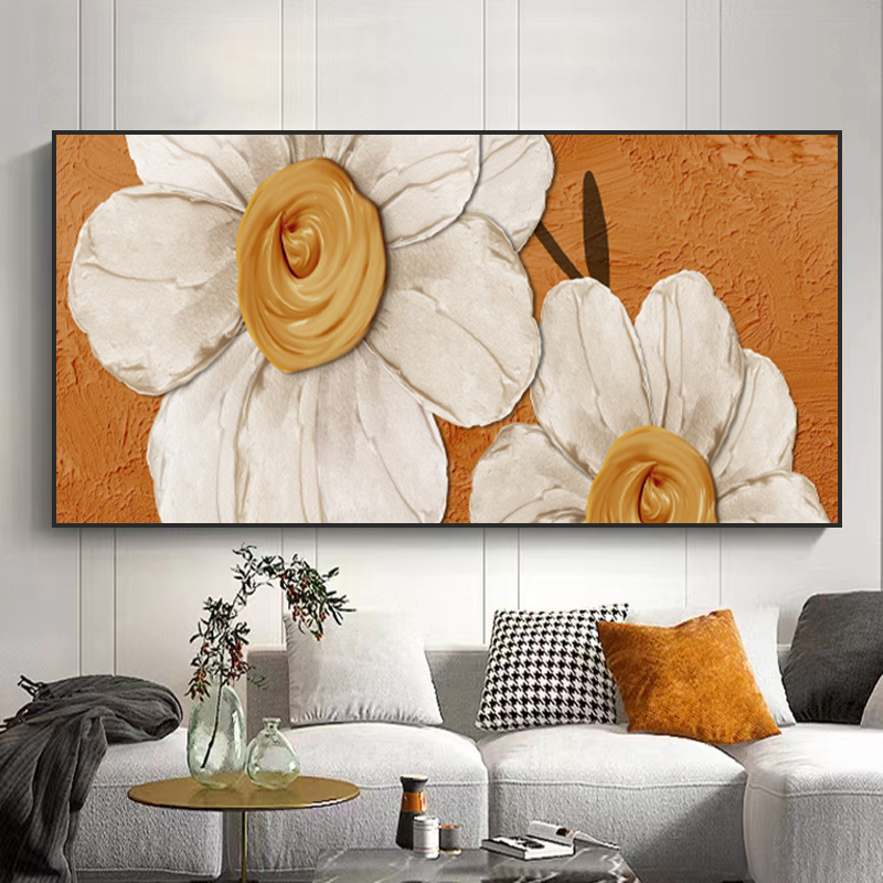 现代简约客厅沙发背景墙璧卧室横幅装饰画轻奢抽象艺术挂画高级感