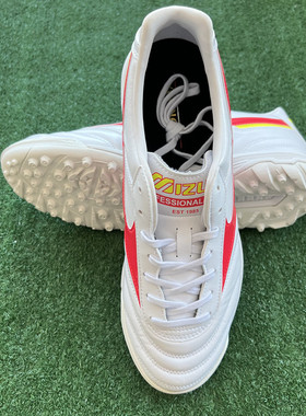 美津浓专柜正品MORELIA 2代白色碎钉TF袋鼠皮AS人造草坪足球鞋