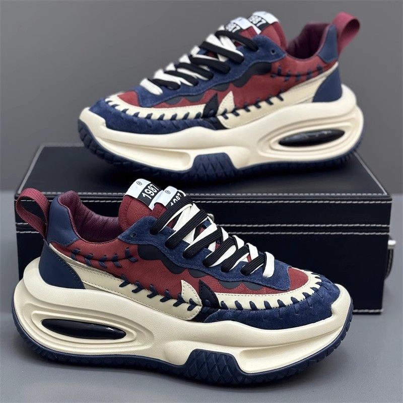 网红爆款男鞋秋季潮牌高级感百搭运动休闲软底跑步厚底增高老爹鞋,流行男鞋,时尚休闲鞋,淘宝优惠券,粉丝福利购,淘宝优惠卷