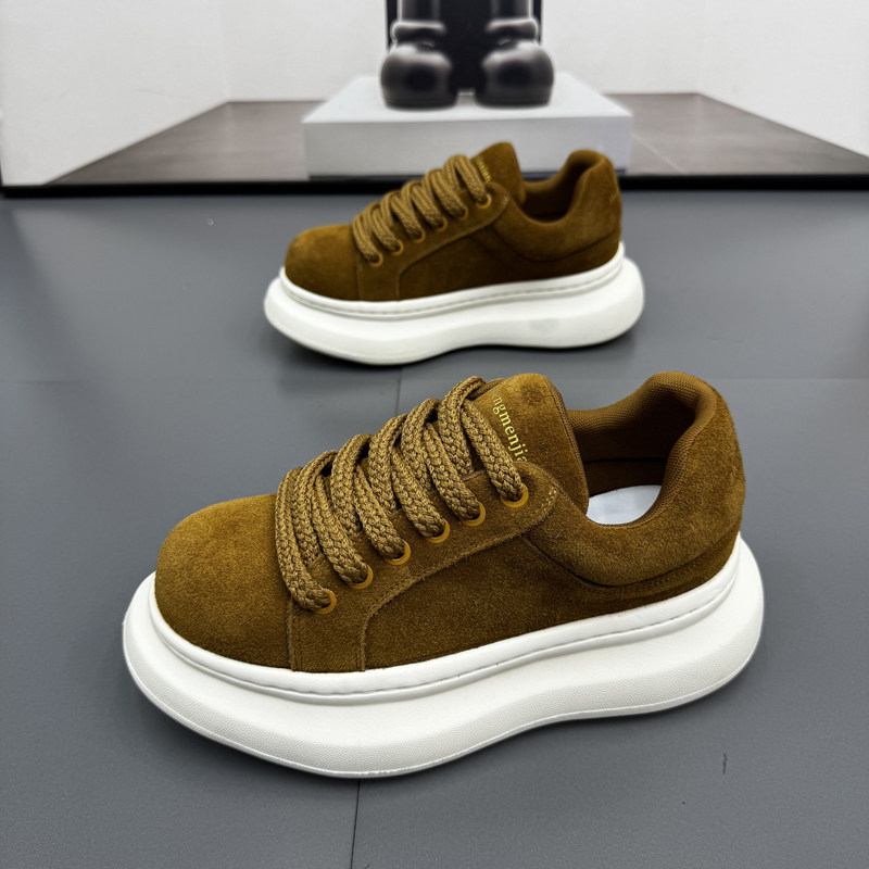 翻毛皮男鞋2025冬季新款潮牌高级感运动休闲厚底增高板鞋复古潮鞋,流行男鞋,休闲板鞋,淘宝优惠券,粉丝福利购,淘宝优惠卷