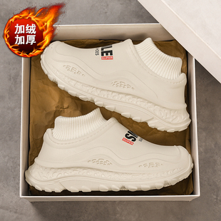 外穿加绒加厚运动开车学生宿舍防水包跟保暖棉鞋 包头棉拖鞋 男冬季