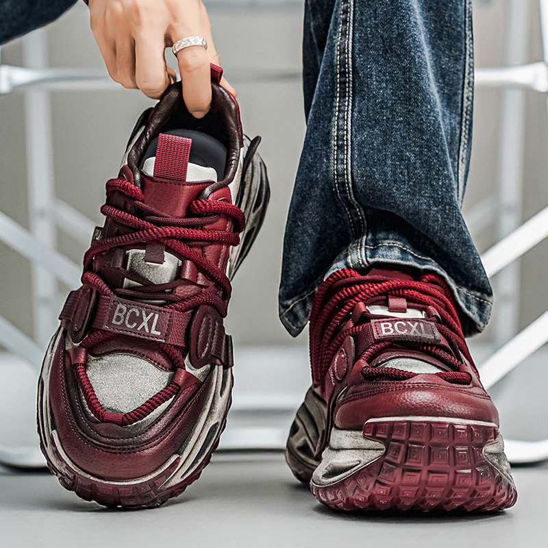 欧洲站男鞋2025冬季新款潮牌高级感运动跑步休闲厚底增高老爹潮鞋,流行男鞋,时尚休闲鞋,淘宝优惠券,粉丝福利购,淘宝优惠卷