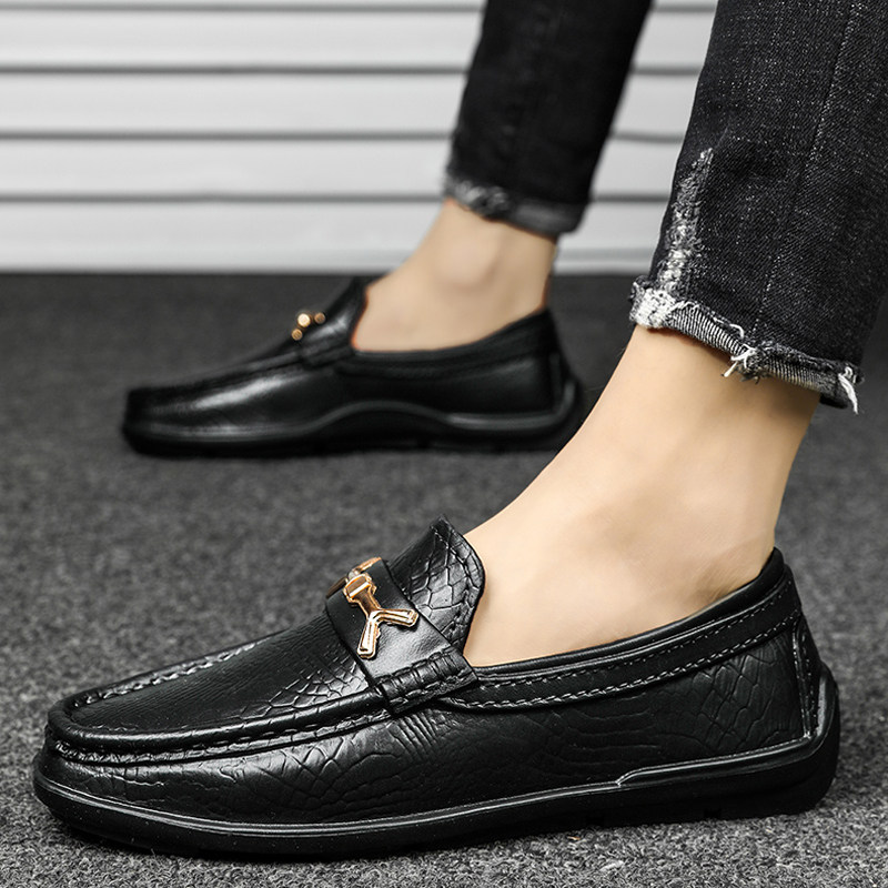 豆豆男鞋夏季潮流休闲商务正装英伦小皮鞋一脚蹬百搭工作防水潮鞋,流行男鞋,单鞋,淘宝优惠券,粉丝福利购,淘宝优惠卷