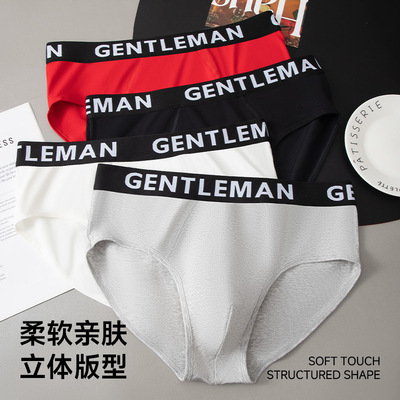 品牌透气不磨腿男士三角纯棉内裤