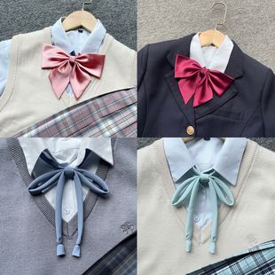 心脏地震领绳纯色制服领结女系带绳子斜角免打领绳配饰JK日系合集