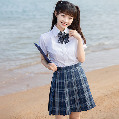 心脏地震jk制服校供格裙百褶裙