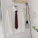 原创DK学院风上衣短袖 基础款 心脏地震jk制服女正版 长袖 衬衣 白衬衫