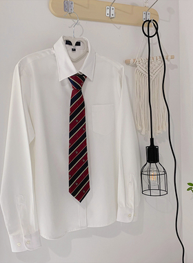 基础款长袖白衬衫心脏地震jk制服女正版原创DK学院风上衣短袖衬衣