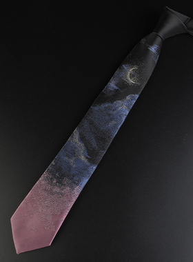 【心脏地震】夜樱 领带jk原创制服手打女dk领带男小物