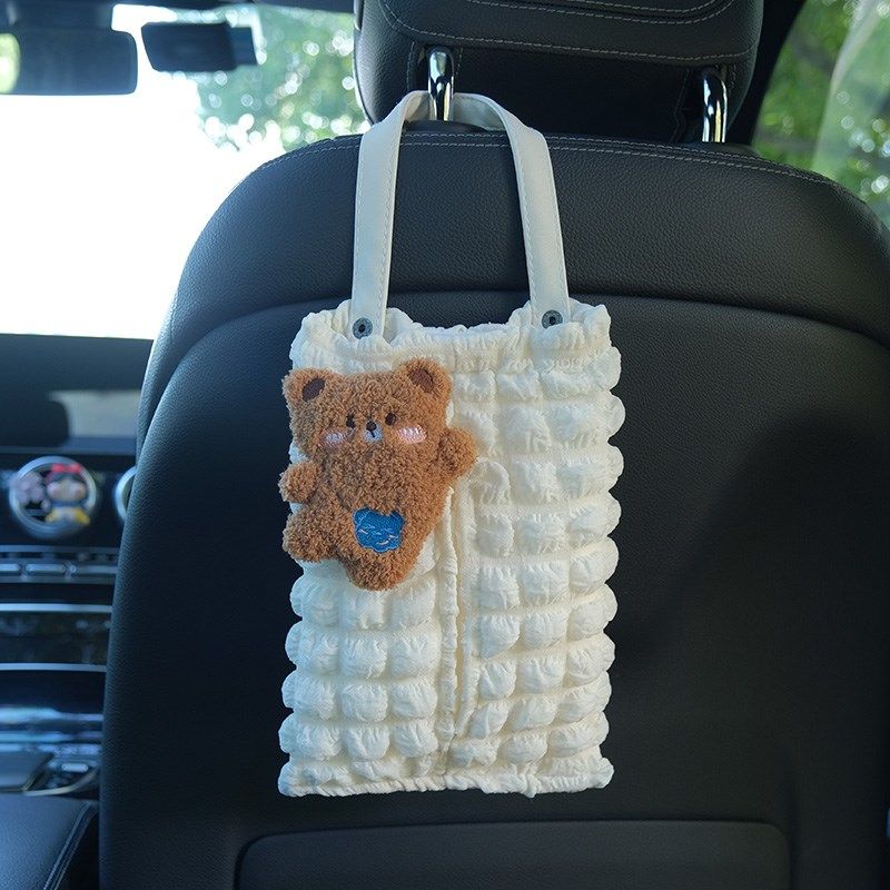 毛绒可爱卡通公仔车载纸巾盒挂袋汽车用纸巾袋女士车内挂式抽纸盒,汽车用品/电子/清洗/改装,车用纸巾盒/套,淘宝优惠券,粉丝福利购,淘宝优惠卷