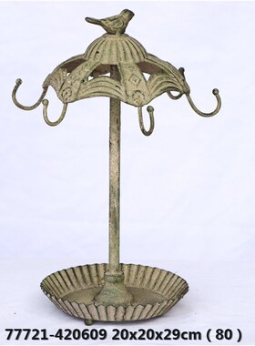 法式美式乡村庭院家居装饰仿古铁艺烛台园艺杂货桌面摆件花盆花器