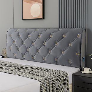 福字牀头套罩全包夹棉加厚保护高档皮木牀靠背软包高端大气可拆洗